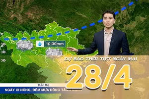 [Video] Dự báo thời tiết đêm nay và ngày mai ngày 28/4/2026: Bắc Bộ sắp đón mưa lớn, Trung Bộ và Nam Bộ có nắng mạnh ban ngày