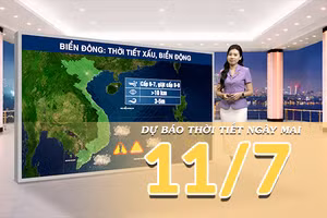 [Video] Dự báo thời tiết đêm nay và ngày mai ngày 11/7/2026: Bắc Bộ giảm mưa, Trung Bộ duy trì mưa rào rải rác