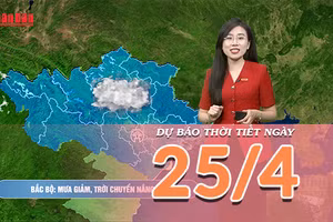 [Video] Dự báo thời tiết ngày 25/4/2026: Trung Bộ mưa dông, Nam Bộ nắng nóng gia tăng