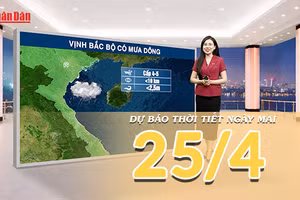[Video] Dự báo thời tiết đêm nay và ngày mai ngày 25/4/2026: Trung Bộ tiếp tục có mưa dông, Nam Bộ nắng nóng