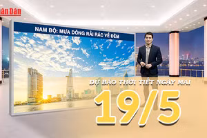 [Video] Dự báo thời tiết đêm nay và ngày mai ngày 19/5/2026: Mưa dông gia tăng ở Bắc Bộ, Nam Bộ tiếp diễn mưa chiều tối 