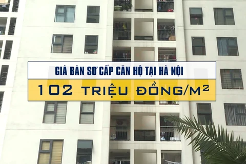 [Video] Giá căn hộ tại Hà Nội đạt trung bình 102 triệu đồng/m²