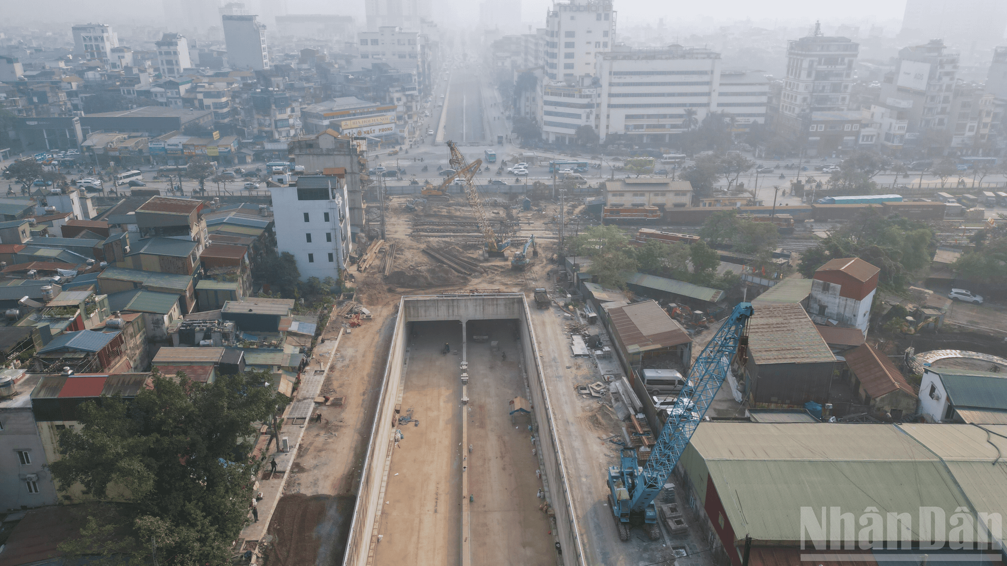 Hầm chui Kim Đồng-Giải Phóng là công trình giao thông trọng điểm của thành phố Hà Nội.