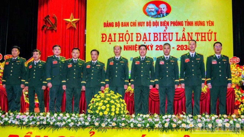 Ra mắt Ban Chấp hành Đảng bộ Bộ đội biên phòng tỉnh Hưng Yên, nhiệm kỳ 2025-2030.