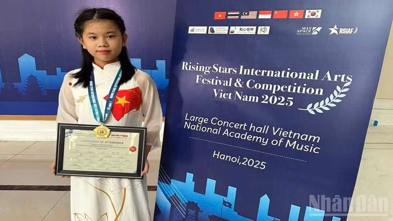 Tài năng âm nhạc của bé Thái An được kiểm chứng qua nhiều cuộc thi âm nhạc quốc tế.