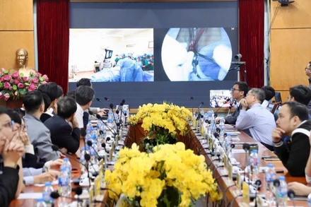 Các chuyên gia trong nước và quốc tế cùng trao đổi, chia sẻ các vấn đề chuyên môn liên quan phẫu thuật vNOTES.