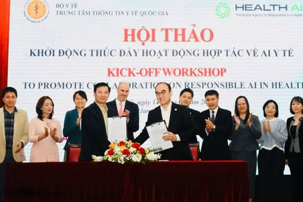 Các đơn vị ký kết trong thúc đẩy ứng dụng AI có trách nhiệm trong lĩnh vực y tế.