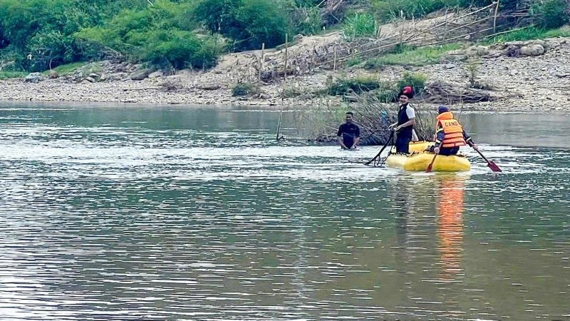 Khúc sông nơi đại úy Nguyễn Xuân Hải hy sinh khi làm nhiệm vụ. (Ảnh: CA)