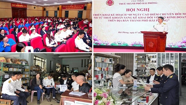 Cán bộ, công chức Thuế TP Hải Phòng luôn đồng hành, sát cánh cùng các hộ, cá nhân kinh doanh để đảm bảo quá trình chuyển đổi diễn ra thuận lợi nhất