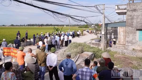 Khu vực tổ chức cưỡng chế thu hồi đất phục vụ phát triển Khu kinh tế Thái Bình.