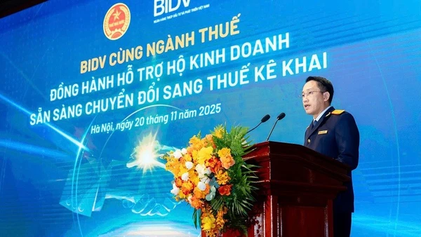 Phó Cục trưởng Cục Thuế Mai Sơn phát biểu tại Lễ ký kết.