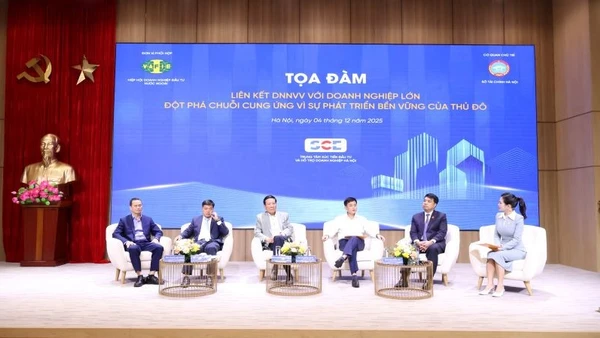 Một buổi tọa đàm về Doanh nghiệp nhỏ và vừa do Sở Tài chính Hà Nội tổ chức. (Ảnh: ANH MINH)