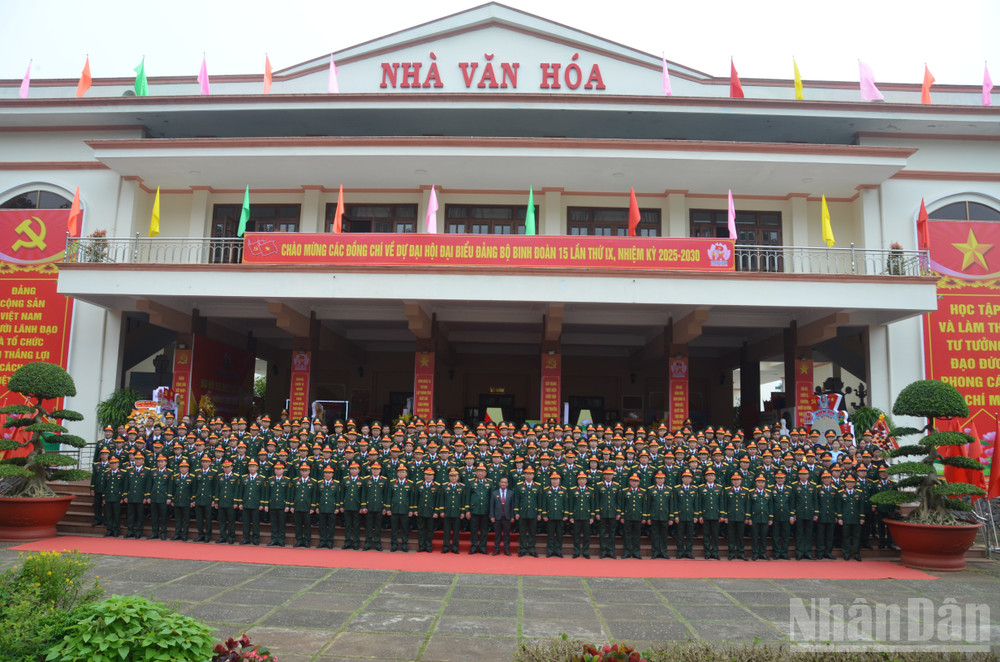 Đại biểu dự Đại hội Đảng bộ Binh đoàn 15 lần thứ IX nhiệm kỳ 2025-2030.