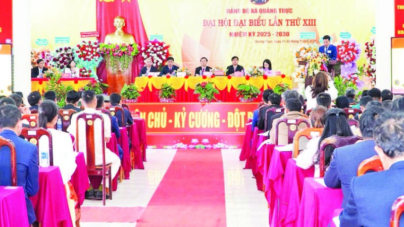 Đại hội đại biểu Đảng bộ xã Quảng Trực lần thứ XIII, nhiệm kỳ 2025 - 2030.