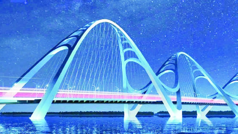 Phối cảnh mô phỏng cầu vượt vịnh Rạch Giá.