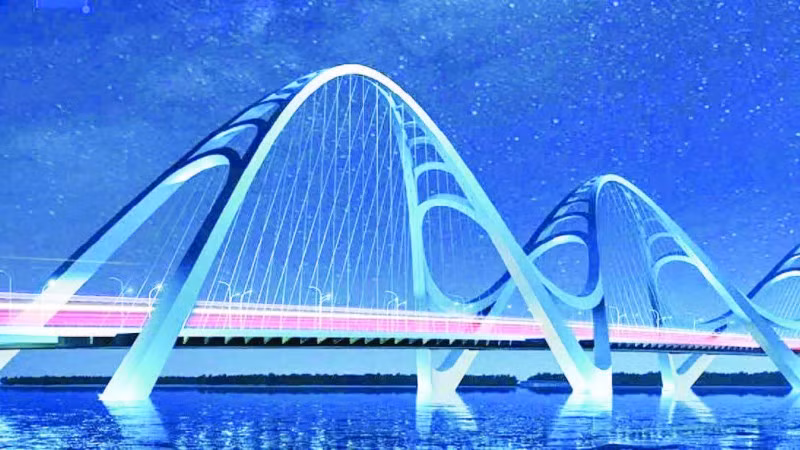 Phối cảnh mô phỏng cầu vượt vịnh Rạch Giá.