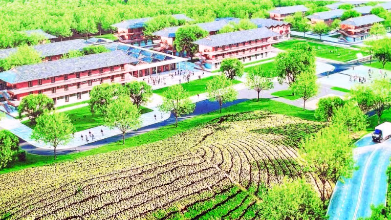 Phối cảnh trường phổ thông nội trú liên cấp xã Pa Tần.