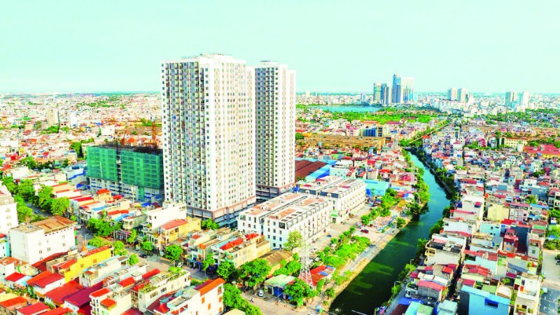 Hải Phòng xây dựng “Thành phố kết nối toàn cầu”. Trong ảnh: Một góc thành phố nhìn từ trên cao.