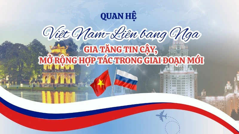 Quan hệ Việt Nam - Liên bang Nga: Tin cậy gia tăng, hợp tác mở rộng trong giai đoạn mới