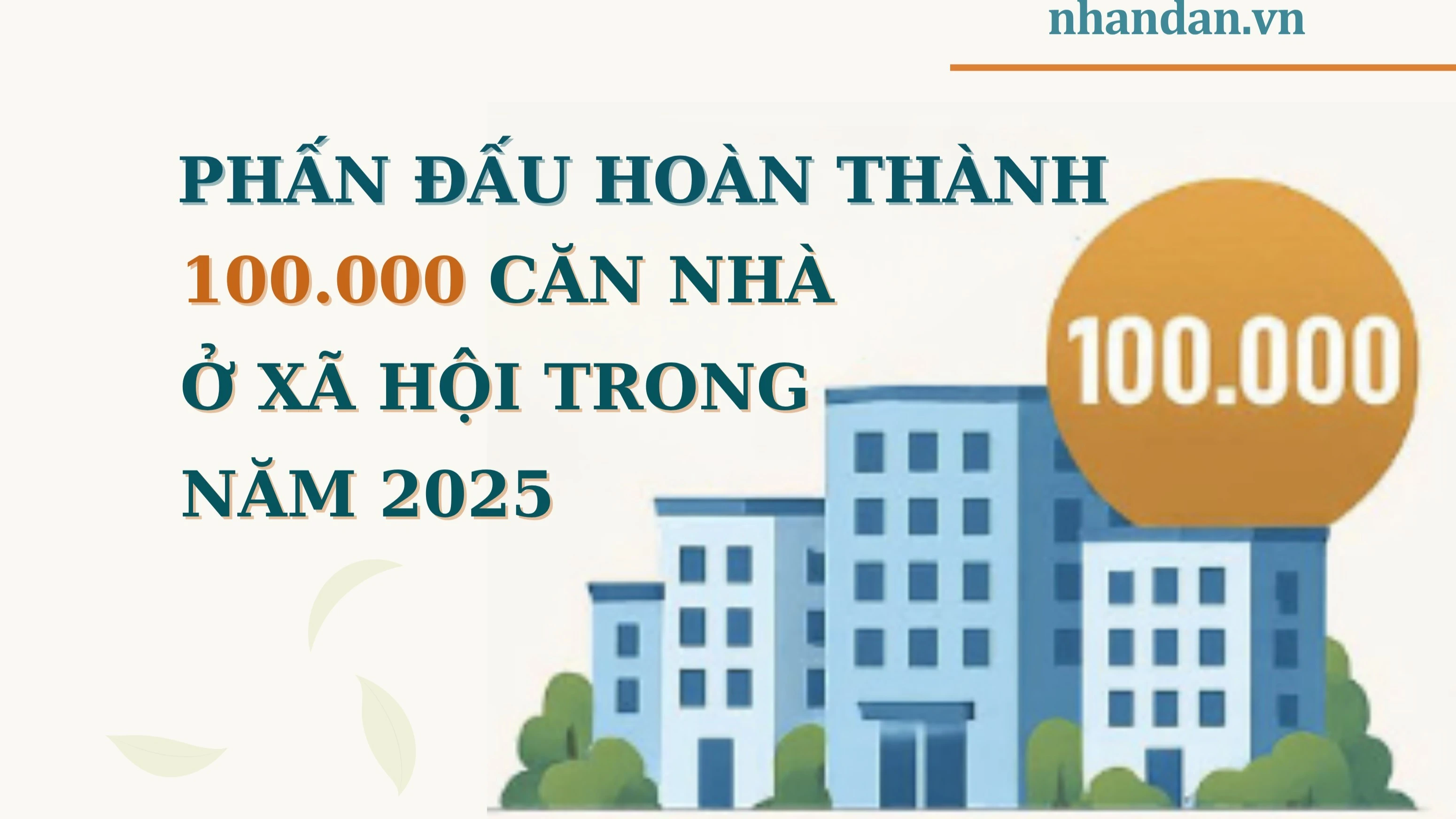 [Infographic] Phấn đấu hoàn thành 100 nghìn căn nhà ở xã hội trong năm 2025