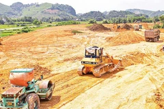 Giải phóng mặt bằng thuận lợi, hạ tầng Cụm công nghiệp Yên Lạc ở xã Phú Lương được triển khai nhanh.