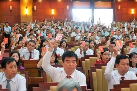 Các đại biểu dự Đại hội đại biểu Đảng bộ TP Tây Ninh.