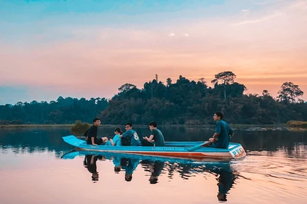 Ngắm cá sấu ở Bàu Sấu