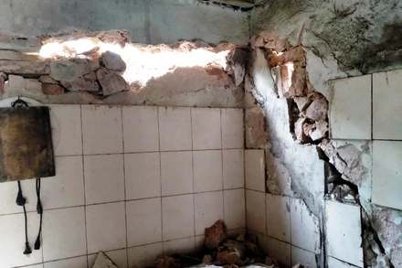 Nhà dân tại xã Hua Păng (Mộc Châu). 