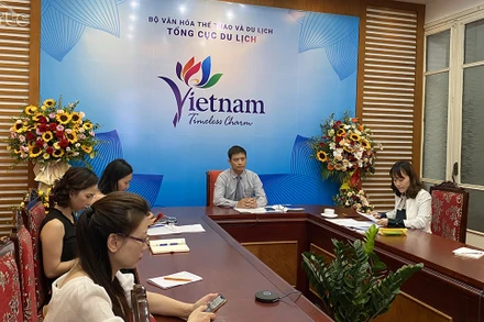 Hội thảo trực tuyến nhằm kết nối và cập nhật thông tin du lịch Việt Nam và Hàn Quốc (Ảnh: TCDL)