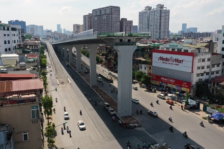 Toàn cảnh đường vành đai 2 Ngã Tư Sở - Vĩnh Tuy