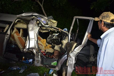 Hiện trường vụ tai nạn. (Ảnh: Đình Châu)