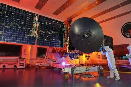 Tàu thăm dò Hope sẽ quay quanh sao Hỏa trên quỹ đạo 55 ngày để phân tích bầu khí quyển. Ảnh: MBRSC.