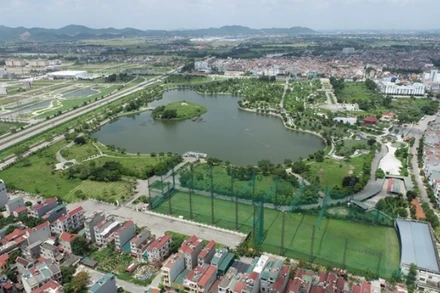 Toàn cảnh dự án công viên Hoàng Hoa Thám (TP Bắc Giang) để xảy ra nhiều sai phạm. 