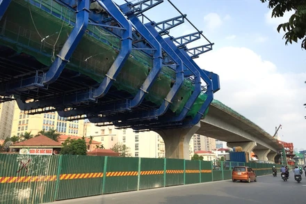 Đường Vành đai 2 trên cao đang được đẩy nhanh tiến độ.