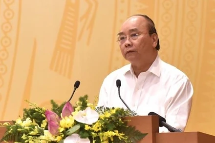 Thủ tướng Nguyễn Xuân Phúc phát biểu ý kiến tại Hội nghị.