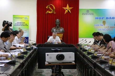 Họp báo công bố thể lệ cuộc thi Giọng hát hay Hà Nội 2020.