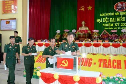 Bầu Ban Chấp hành Đảng bộ BĐBP tỉnh Bình Thuận, nhiệm kỳ 2020 - 2025. 