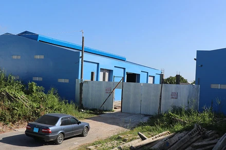 Công trình xây dựng với hàng loạt sai phạm của chủ DNTN Xuân Đào ở Bạc Liêu.