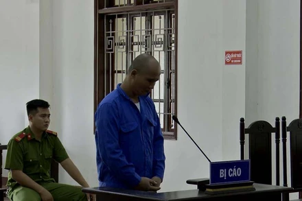 Bị cáo Nguyễn Việt Bắc tại phiên tòa