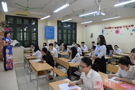 Tại Kỳ thi vào lớp 10 năm học 2019-2020 (Ảnh: THUỶ NGUYÊN)