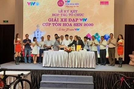 Lễ ký kết hợp tác tổ chức Giải xe đạp VTV Cúp Tôn Hoa Sen 2020 - lần thứ 5.