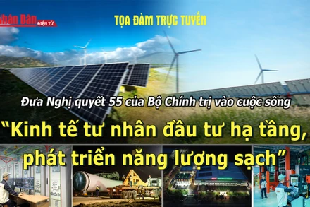 Tọa đàm trực tuyến “Kinh tế tư nhân đầu tư hạ tầng, phát triển năng lượng sạch”