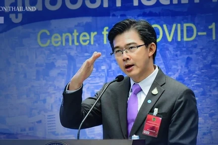 Người phát ngôn Trung tâm xử lý tình hình Covid-19 của Thái Lan, Taweesilp Visanuyothin. (Ảnh The Nation)