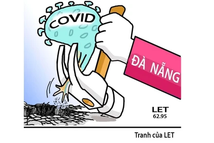 Hình ảnh tranh cổ động do chú Lê Viết Trí vẽ trong những ngày gần đây. (Ảnh: NVCC)