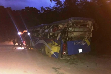 Hiện trường vụ tai nạn.