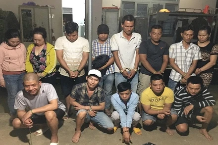 Các đối tượng bị bắt giữ.