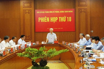 Tổng Bí thư, Chủ tịch nước Nguyễn Phú Trọng phát biểu tại phiên họp.