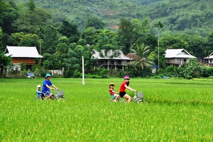 Khách du lịch trong và ngoài nước rất thích thú với mô hình tham quan, lưu trú tại Homestay Bản Lác, Mai Châu, Hòa Bình.