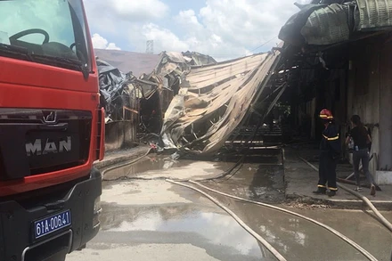 Hiện trường vụ cháy.