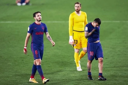 Atletico trở lại ngôi đầu song vẫn còn rất nhiều vấn đề cần phải giải quyết đối với thầy trò HLV Diego Simeone. (Ảnh: Getty Images)